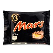 Barritas de chocolate y caramelo 3 unidades Mars bolsa 135 g