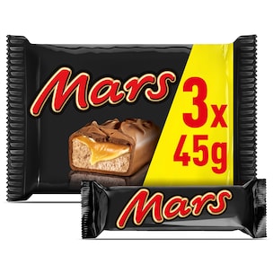 barritas de chocolate y caramelo 3 unidades 135 g
