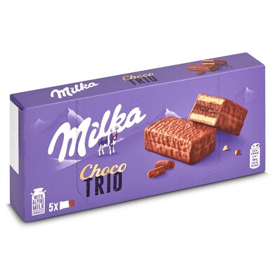 Bizcocho con relleno con cacao y recubierto con chocolate Milka bolsa 150 g-0