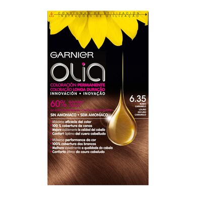 Tinte rubio caramelo nº6.35 Olia caja 1 unidad-0 Tinte rubio caramelo nº6.35 Olia caja 1 unidad-0