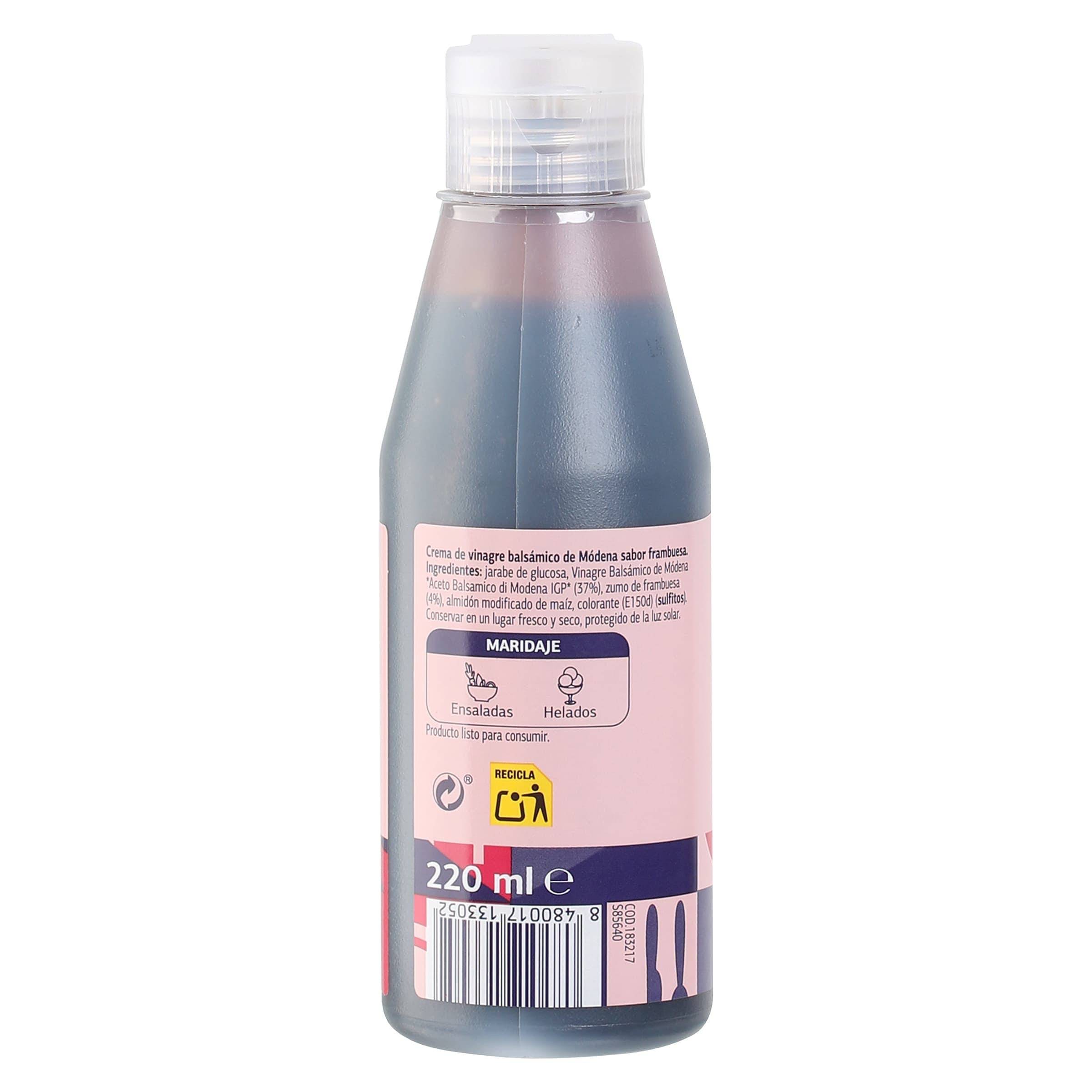 Crema de vinagre de módena con frambuesa Aliña tu Dia 220 ml