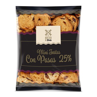 Mini biscotes con pasas El molino de Dia bolsa 110 g-0