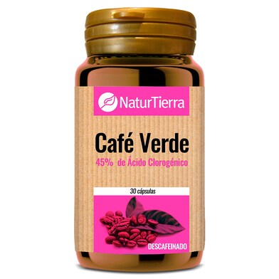 Café verde sin cafeína Natur Tierra bote 30 unidades-0 Café verde sin cafeína Natur Tierra bote 30 unidades-0