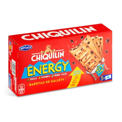 Galletas con chocolate energy Artiach Chiquilin caja 200 g-0