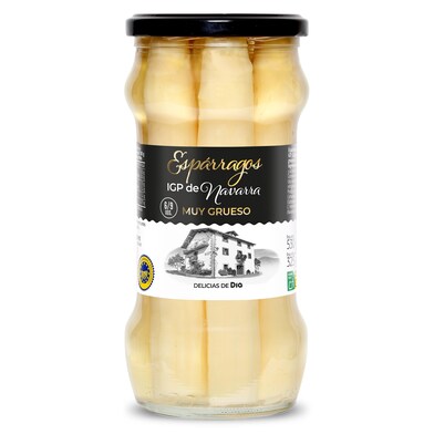 Espárragos blancos igp de navarra Delicias de Dia frasco 325 g-0 Espárragos blancos igp de navarra Delicias de Dia frasco 325 g-0