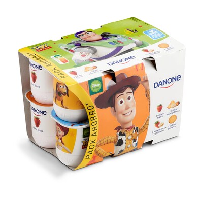Yogur sabor fresa, macedonia, fresa y plátano y galleta Danone pack 12 x 120 g-0 Yogur sabor fresa, macedonia, fresa y plátano y galleta Danone pack 12 x 120 g-0