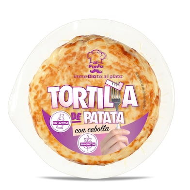 Mini tortilla de patatas con cebolla Al Punto Dia bandeja 220 g-0