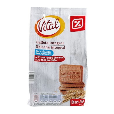 Galletas desayuno integral sin azúcar Dia Vital bolsa 350 g-0