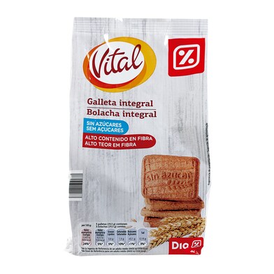 Galletas desayuno integral sin azúcar Dia Vital bolsa 350 g-0 Galletas desayuno integral sin azúcar Dia Vital bolsa 350 g-0