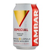 Cerveza especial Ambar lata 33 cl