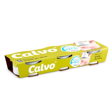 Atún en aceite de oliva Calvo lata 3 x 52 g-0