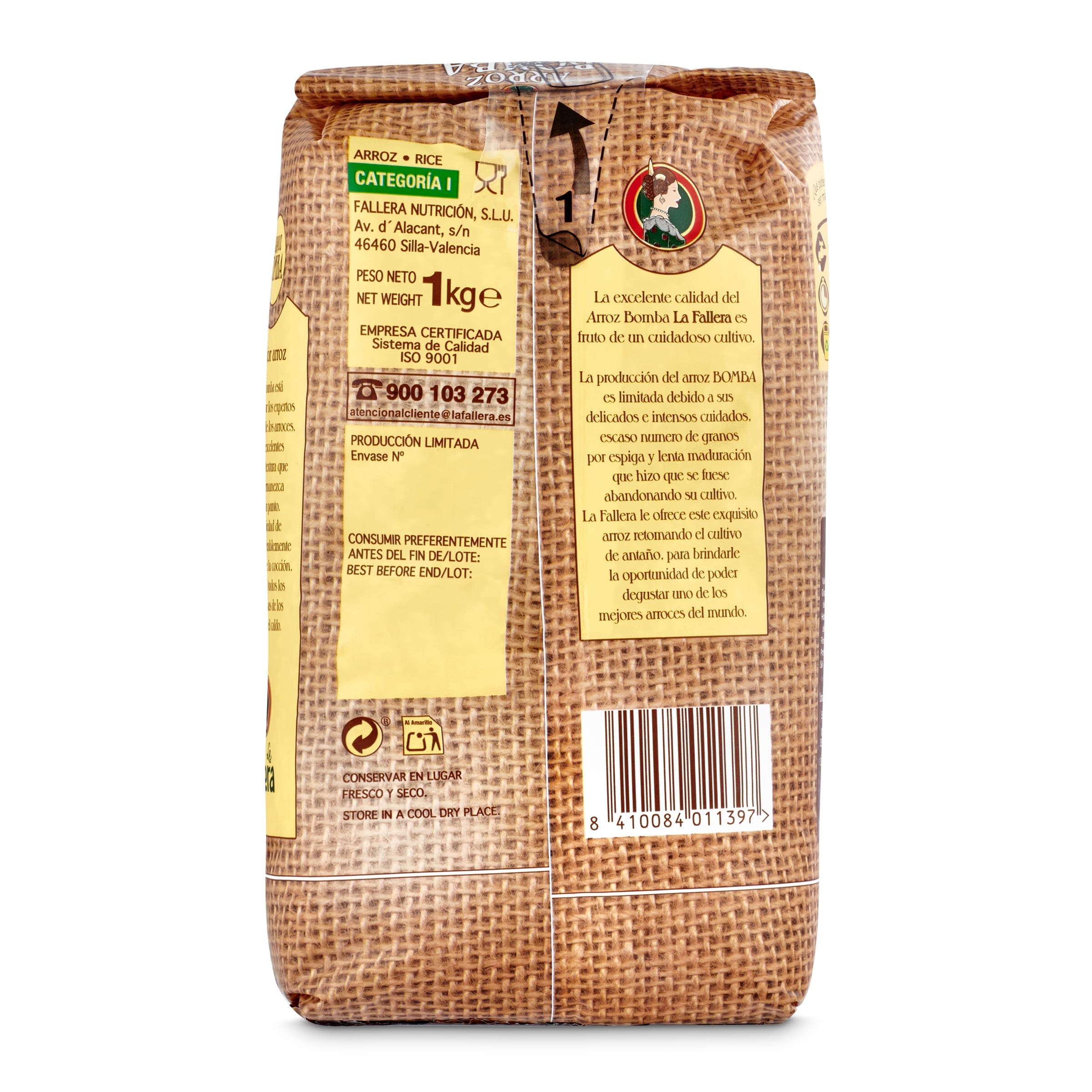 Arroz bomba La fallera 1 Kg