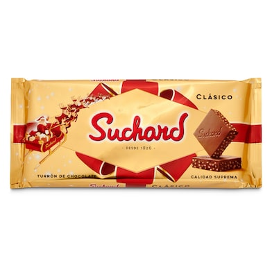 Turrón de chocolate con arroz inflado clásico Suchard 260 g-0