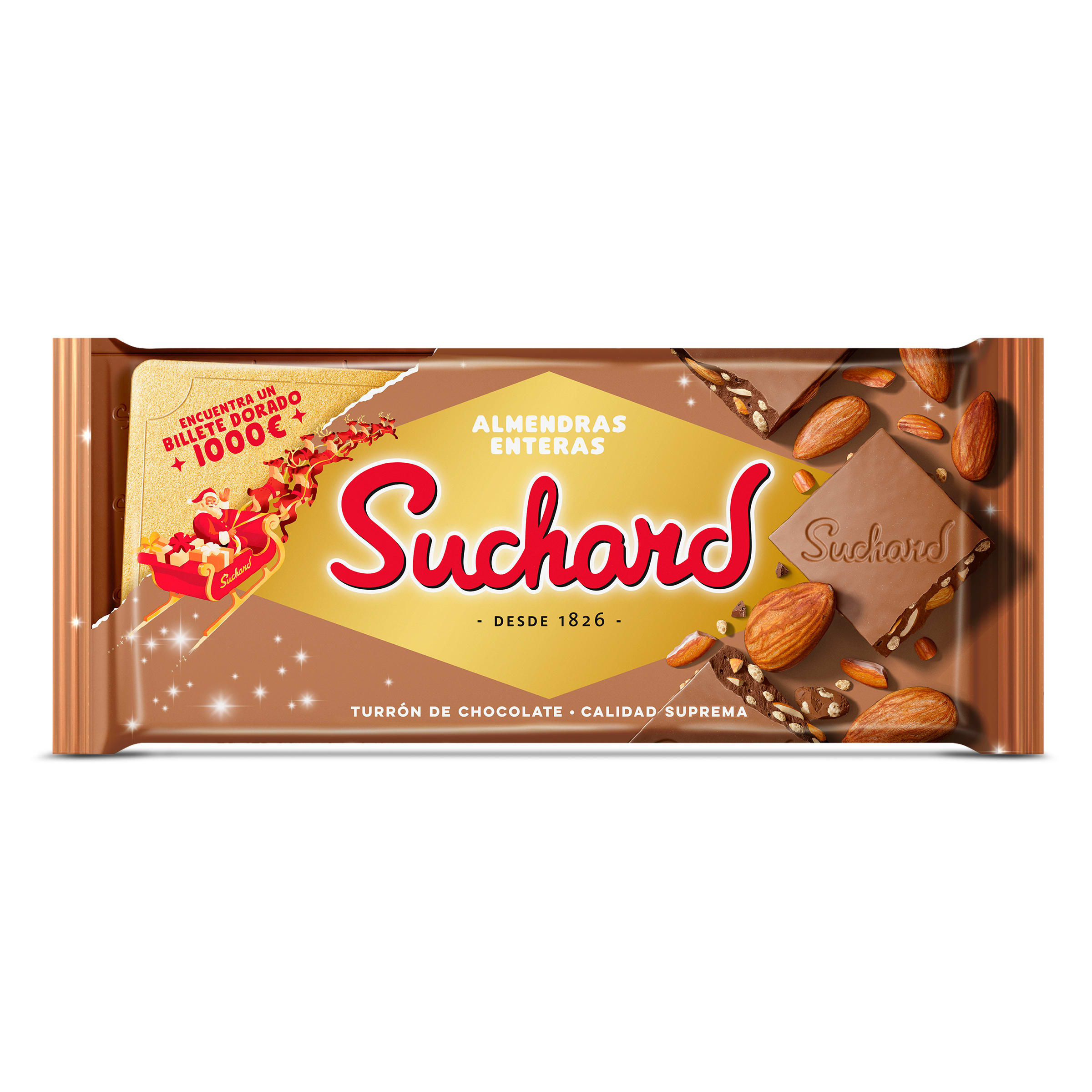 Turrón de chocolate con almendras enteras Suchard 230 g