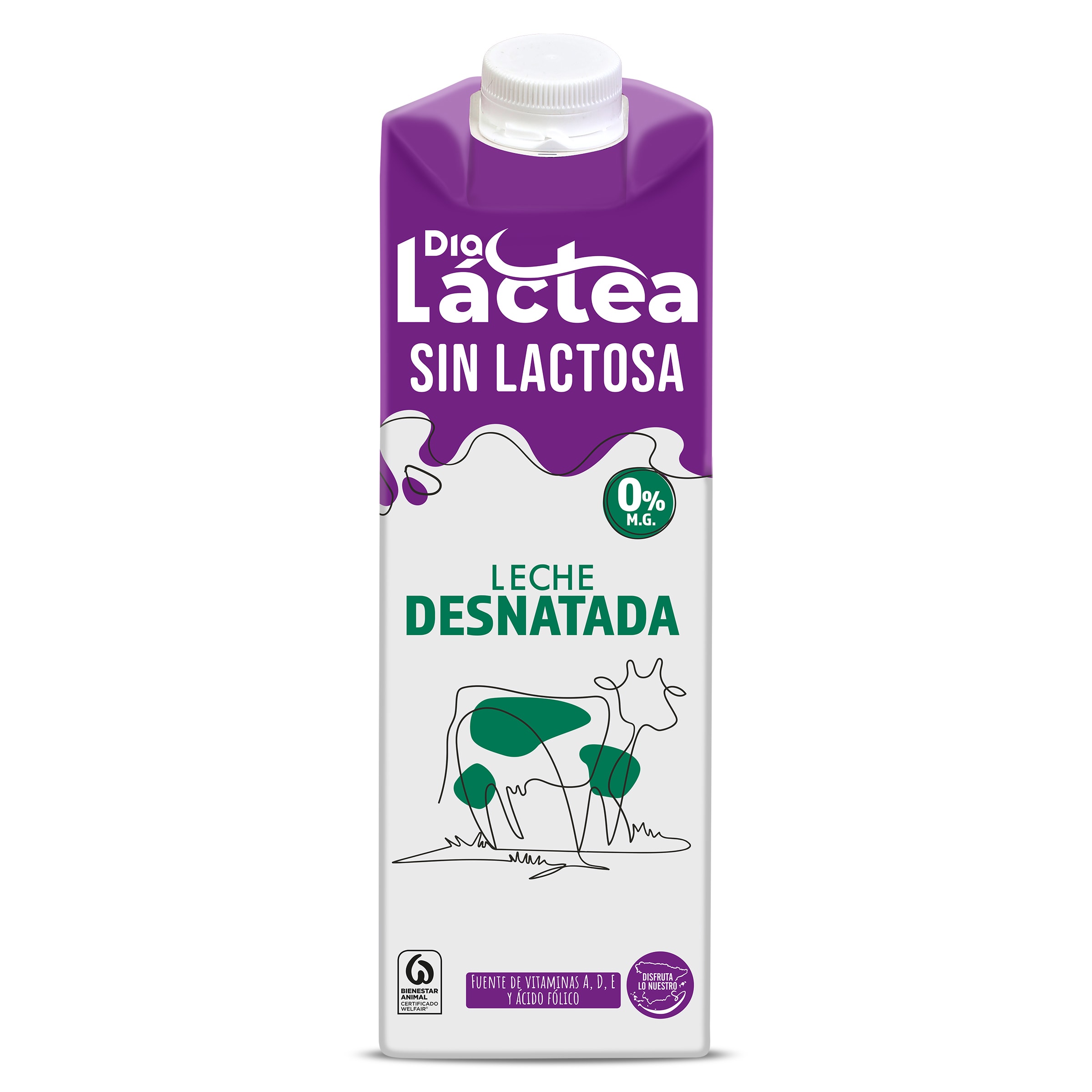 Leche desnatada sin lactosa Dia Láctea 1 L