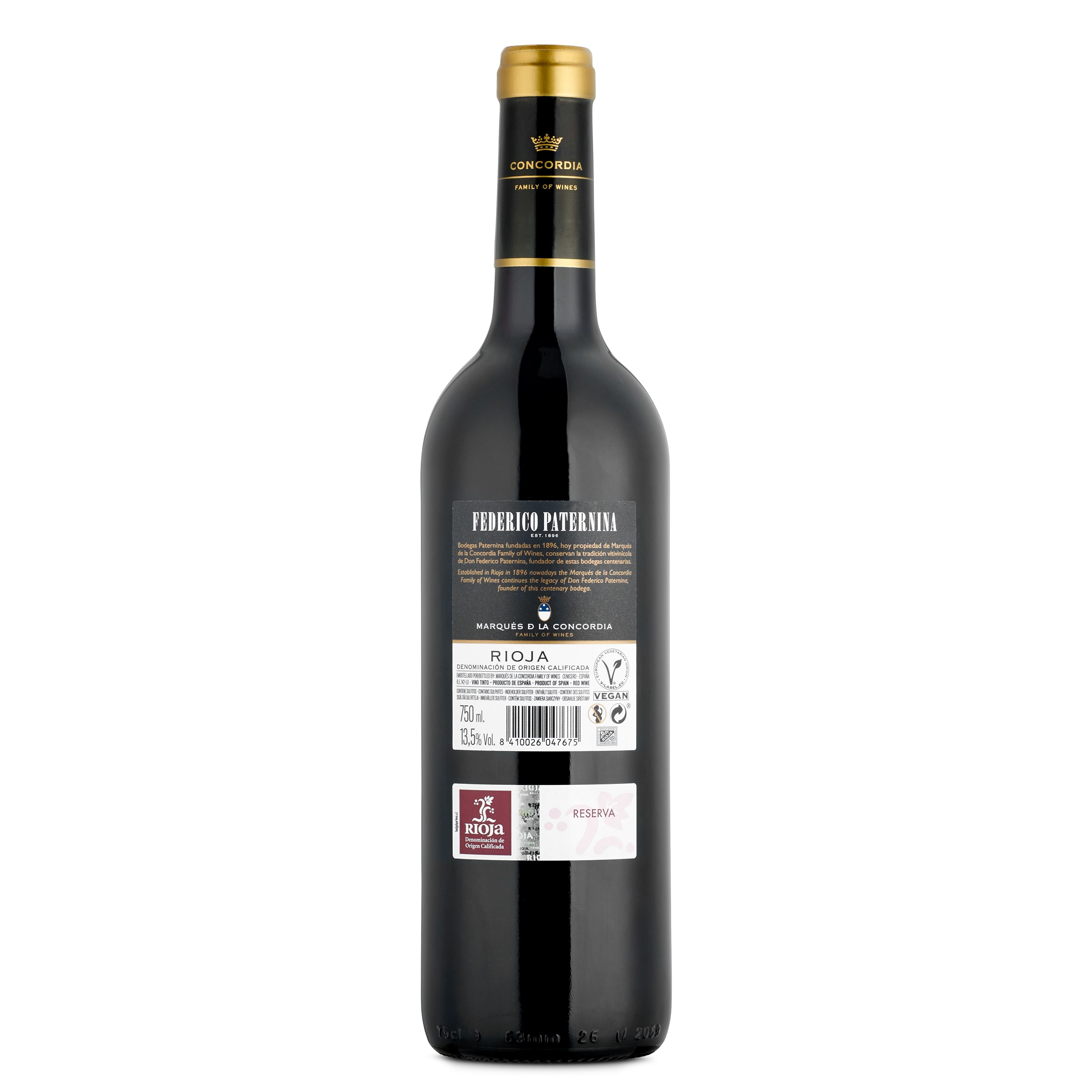Vino tinto reserva do rioja Federico Paternina botella 75 cl -  Supermercados DIA | Rotweine