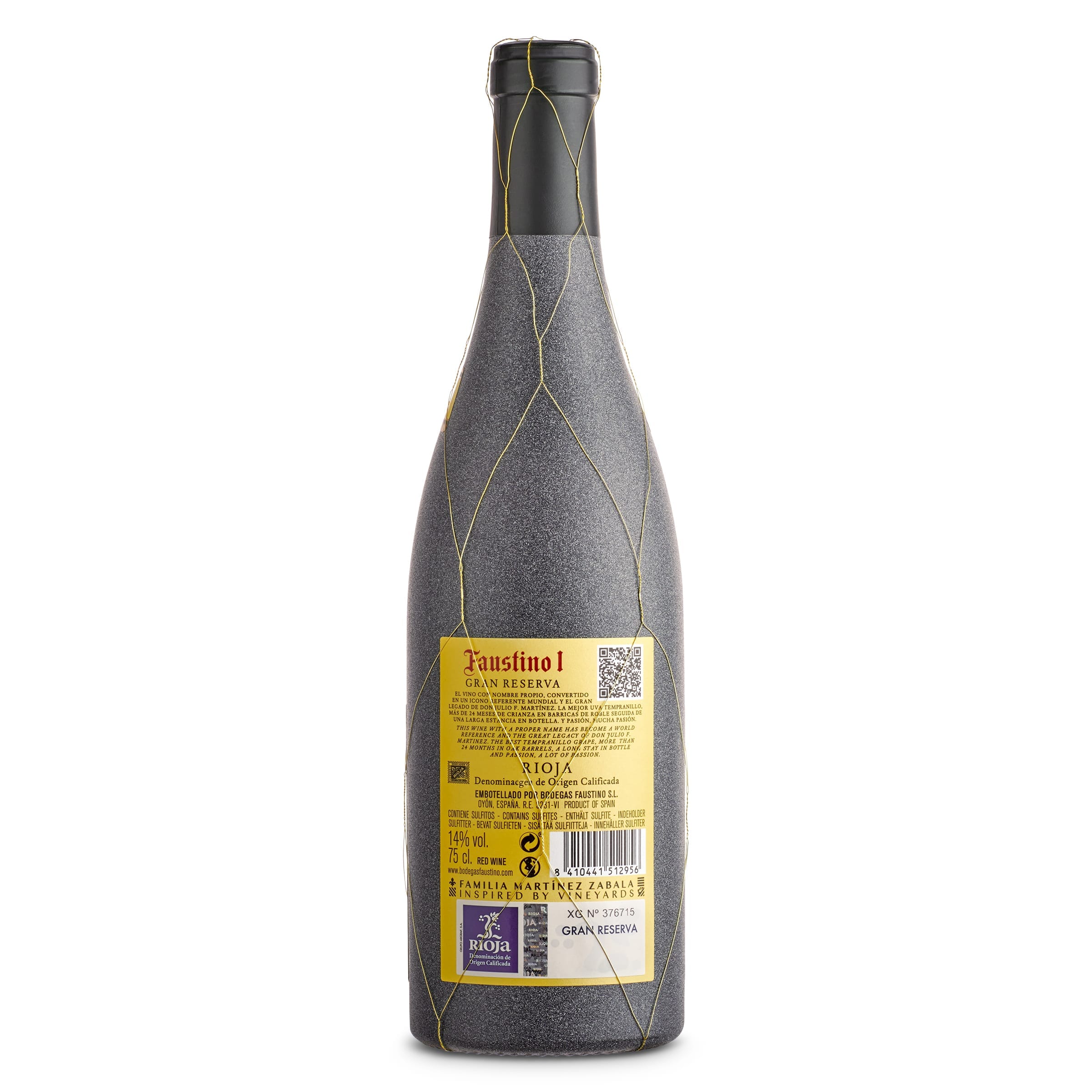 Vino tinto gran reserva D.O. Rioja Faustino 75 cl