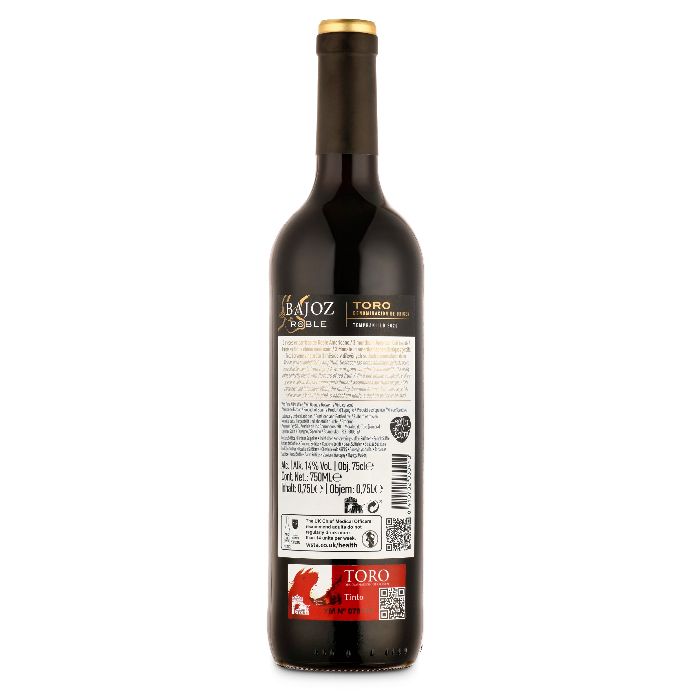 Vino tinto D.O. Toro Bajoz 75 cl