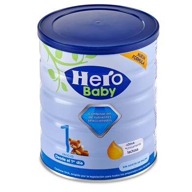 Leche en polvo para lactantes Hero Baby lata 800 g-0