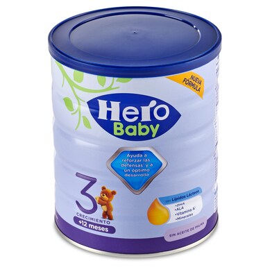 Leche en polvo crecimiento Hero Baby lata 800 g-0