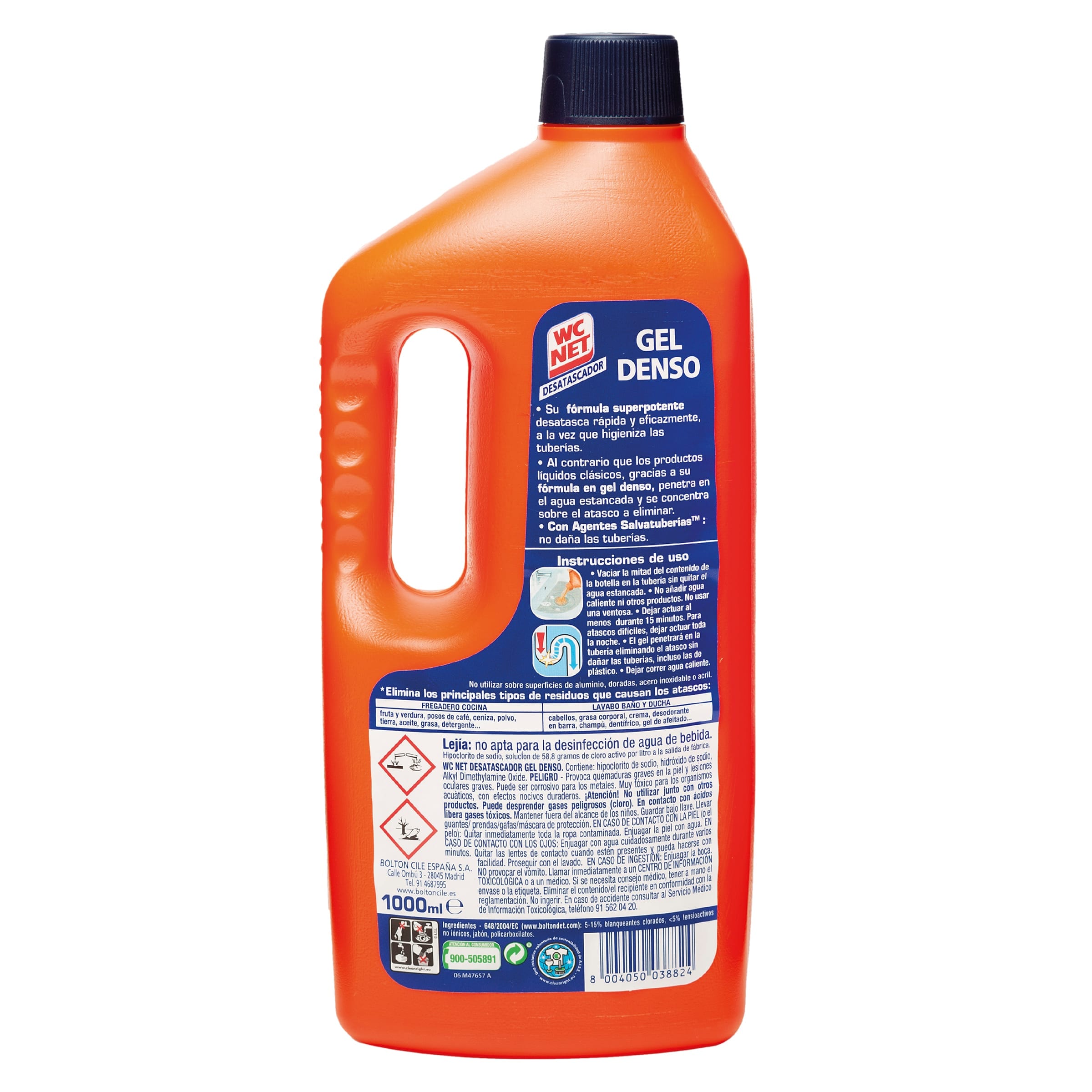 Desatascador de tuberías gel denso WC Net 1 L