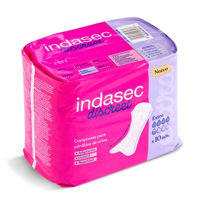 Compresas de incontinencia extra Indasec bolsa 10 unidades-0 Compresas de incontinencia extra Indasec bolsa 10 unidades-0
