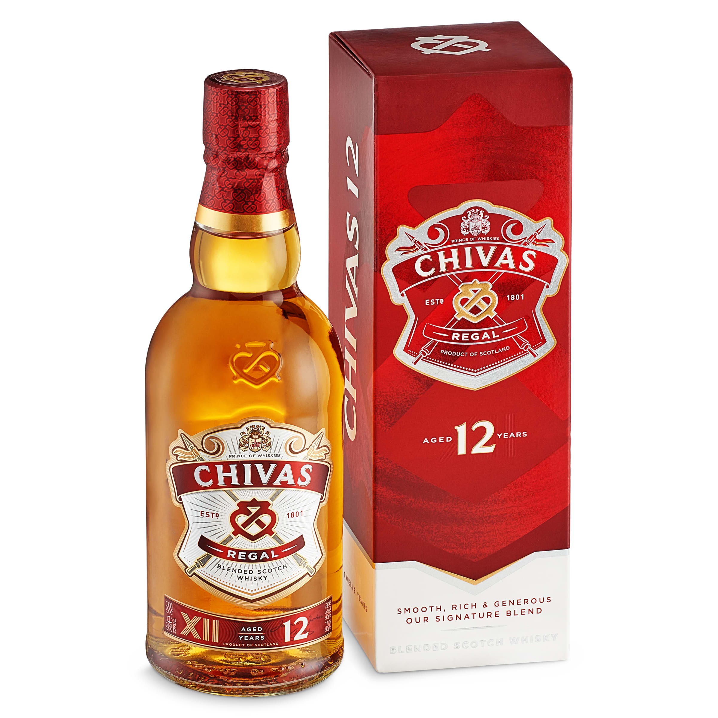 Whisky 12 años Chivas 50 cl