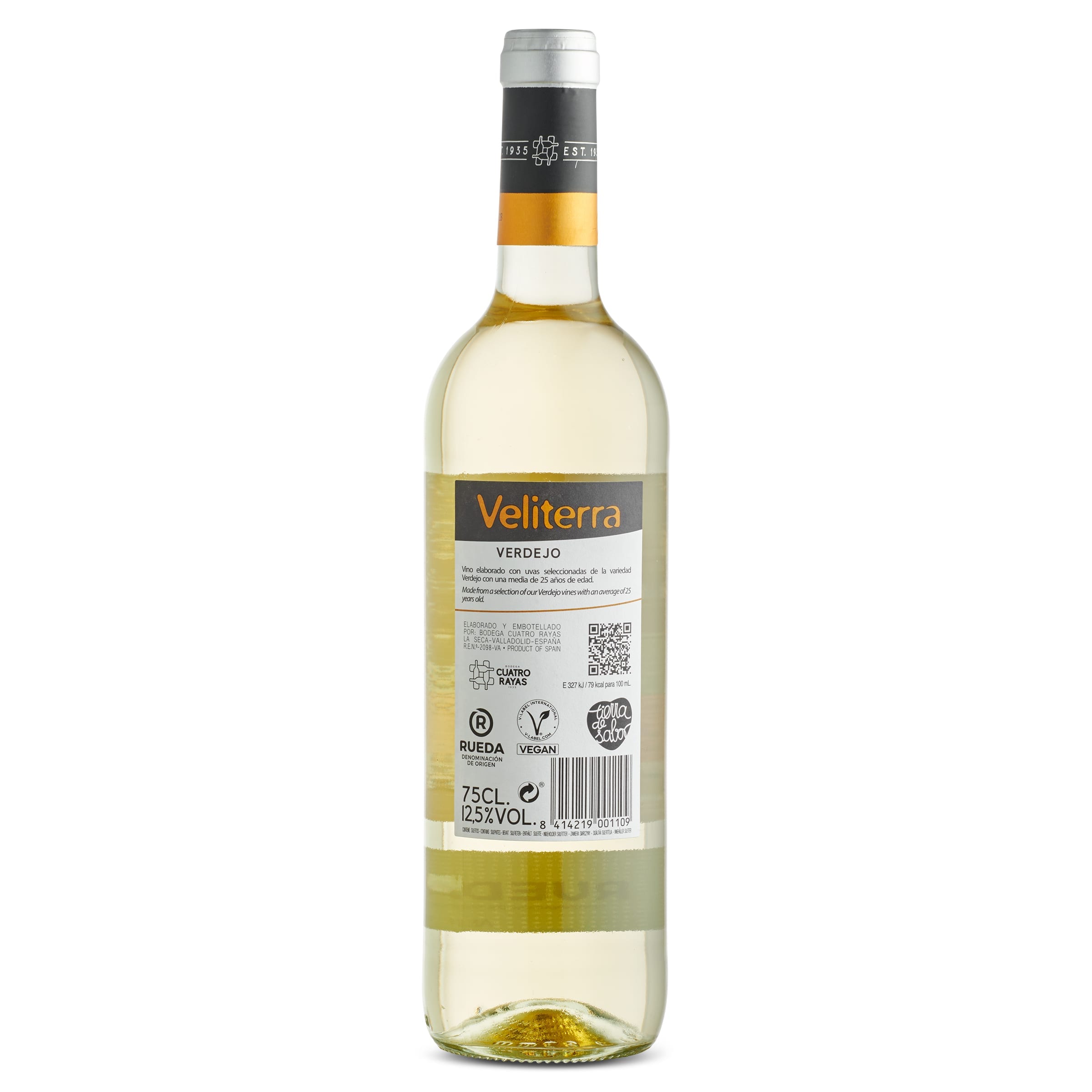 Vino blanco verdejo D.O. Rueda Veliterra 75 cl