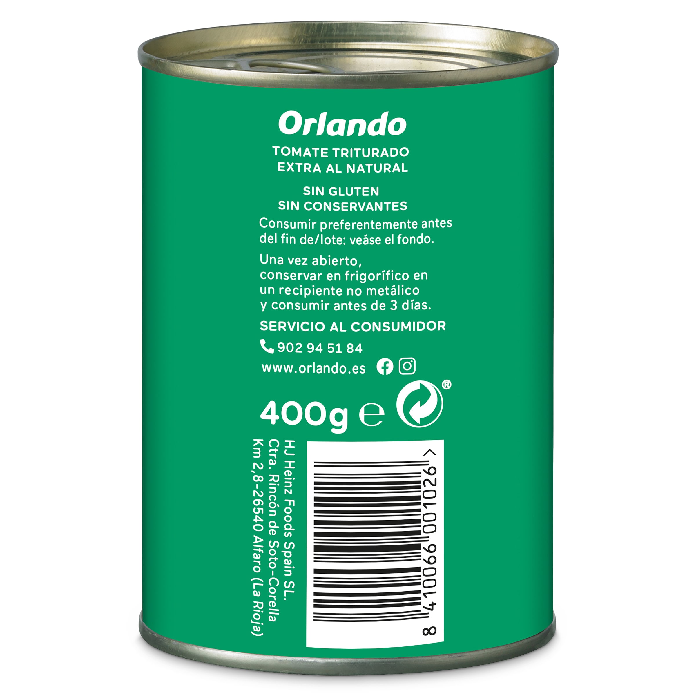 Tomate triturado Orlando 400 g