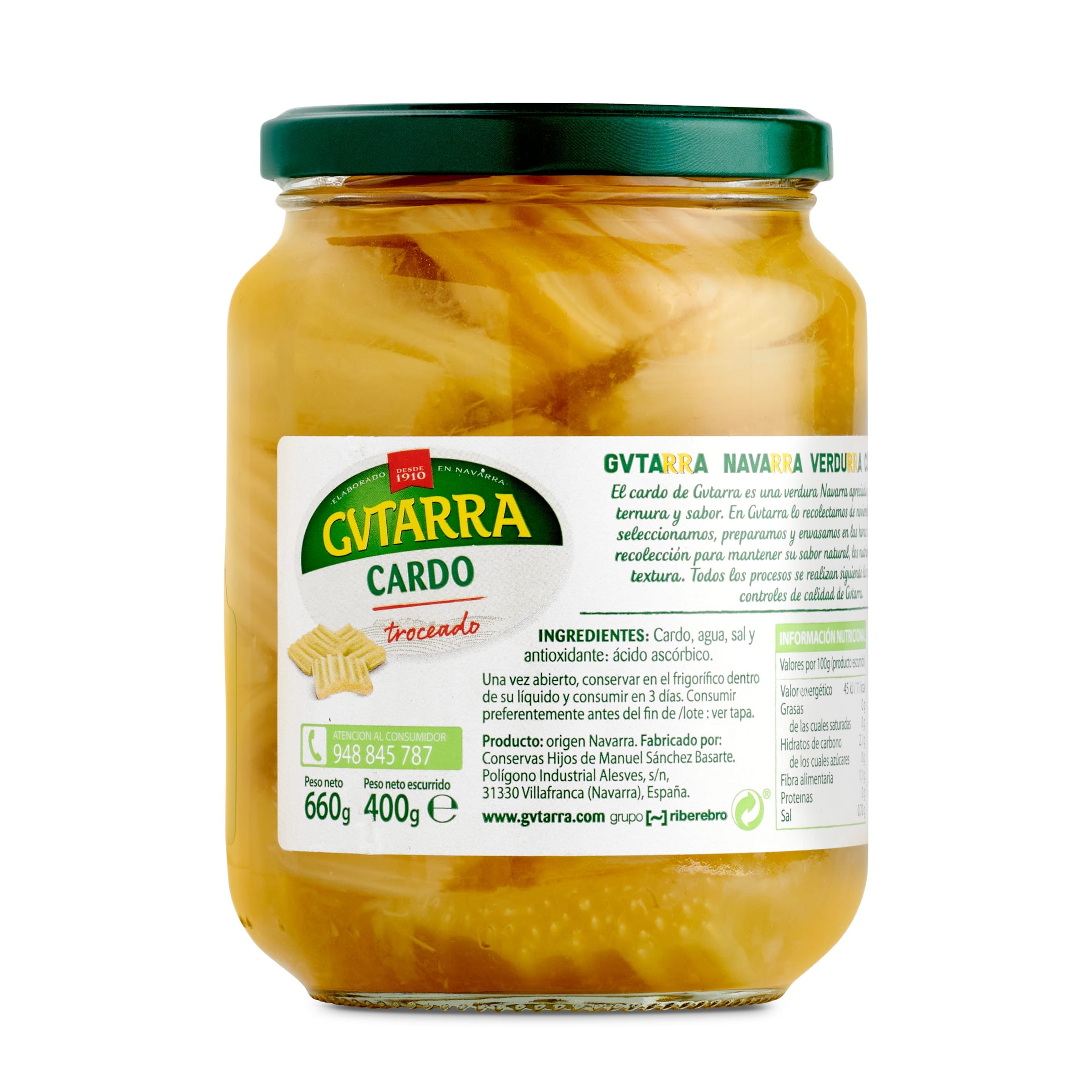 Cardo troceado Gvtarra 400 g