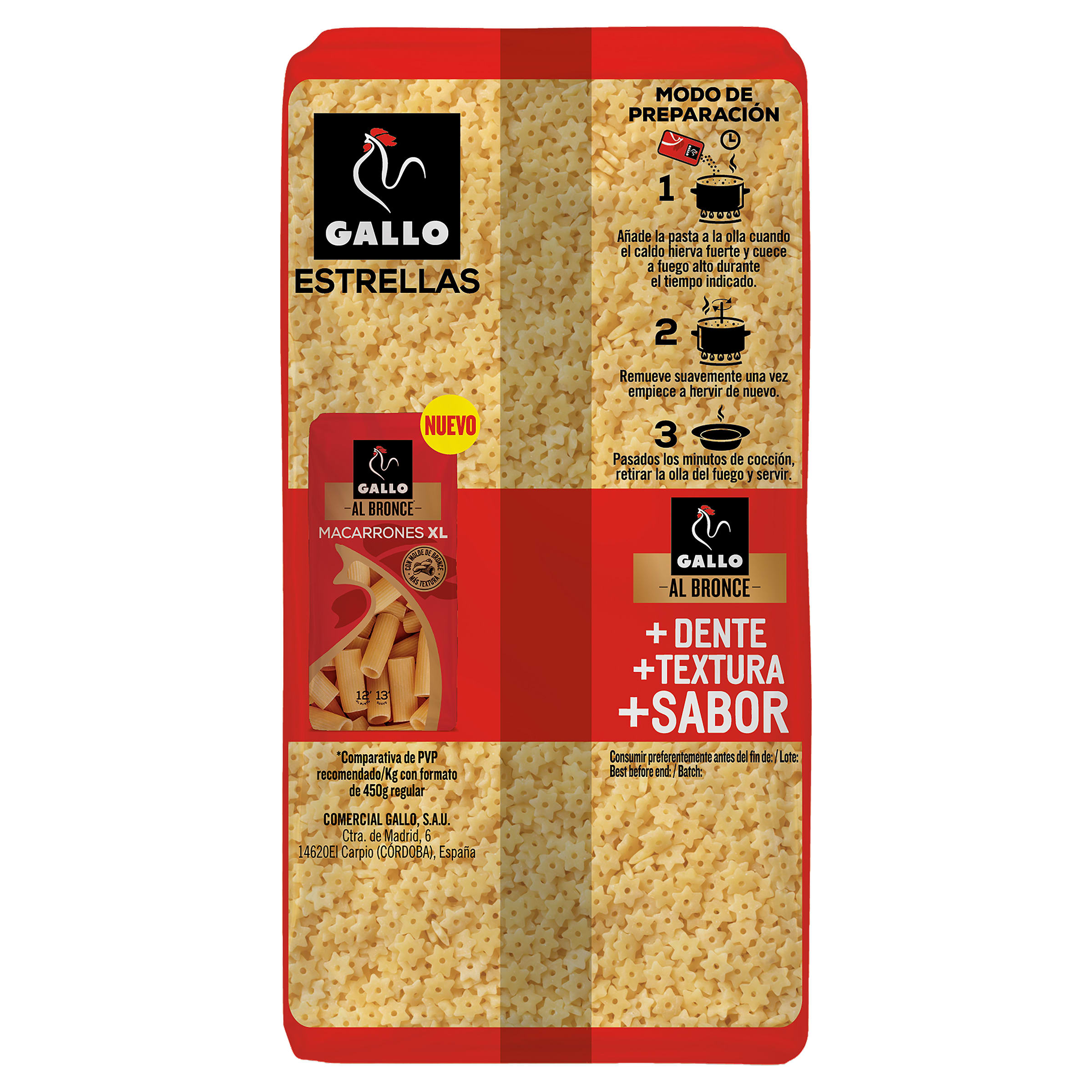 Pasta de estrellas Gallo 450 g