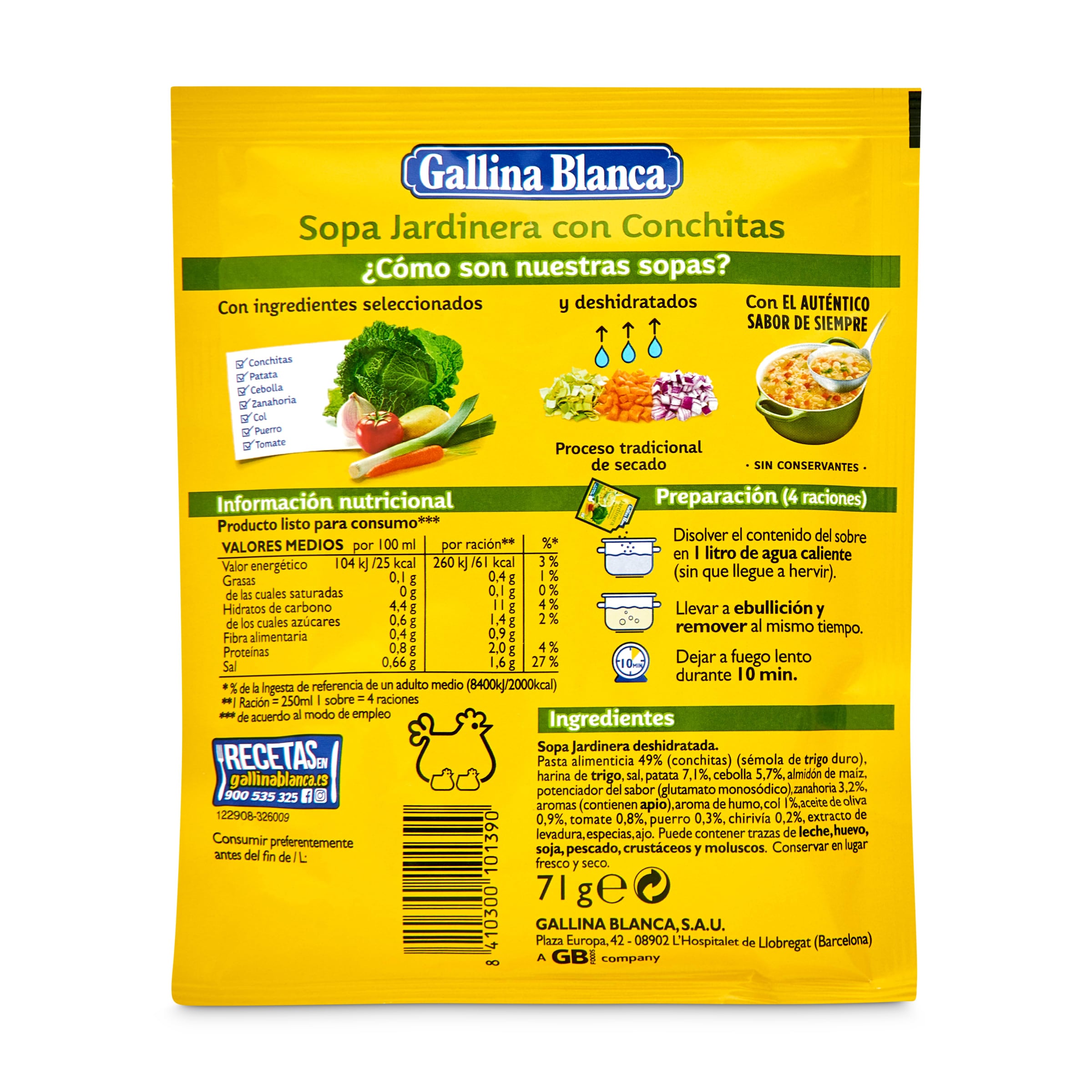 Sopa jardinera Gallina Blanca 77 g