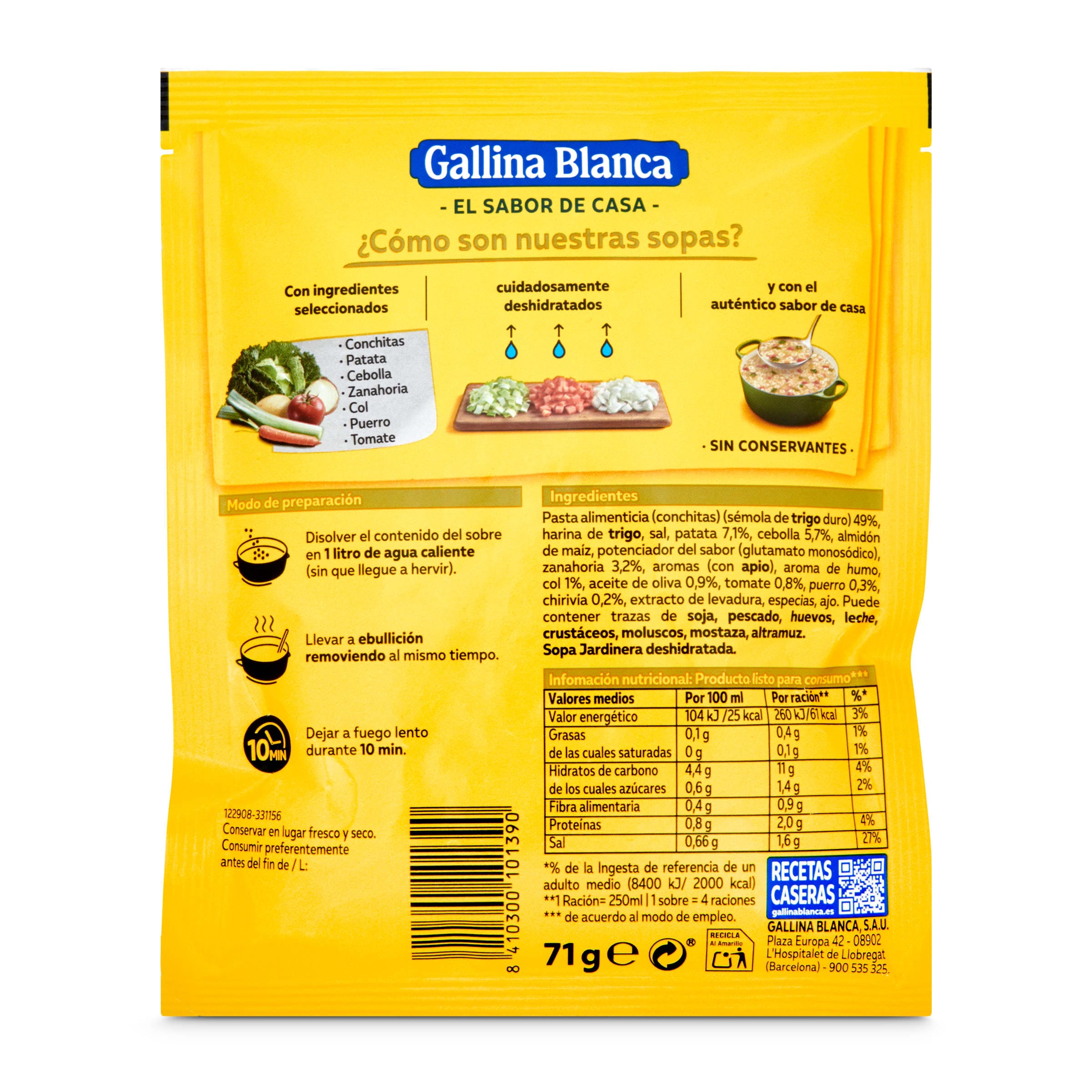 Sopa jardinera Gallina Blanca 77 g