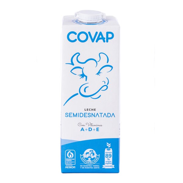 Leche Semidesnatada Covap Envase 1 Lt.