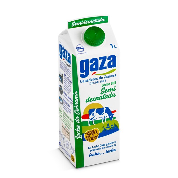 Leche Semidesnatada Gaza Envase 1 Lt.