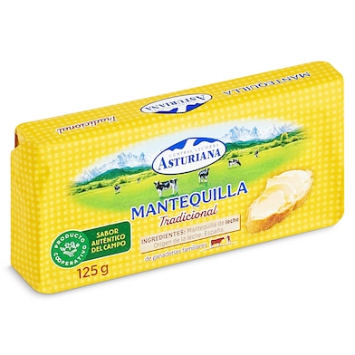 Mantequilla tradicional Central Lechera Asturiana 125 g-0 Mantequilla tradicional Central Lechera Asturiana 125 g-0