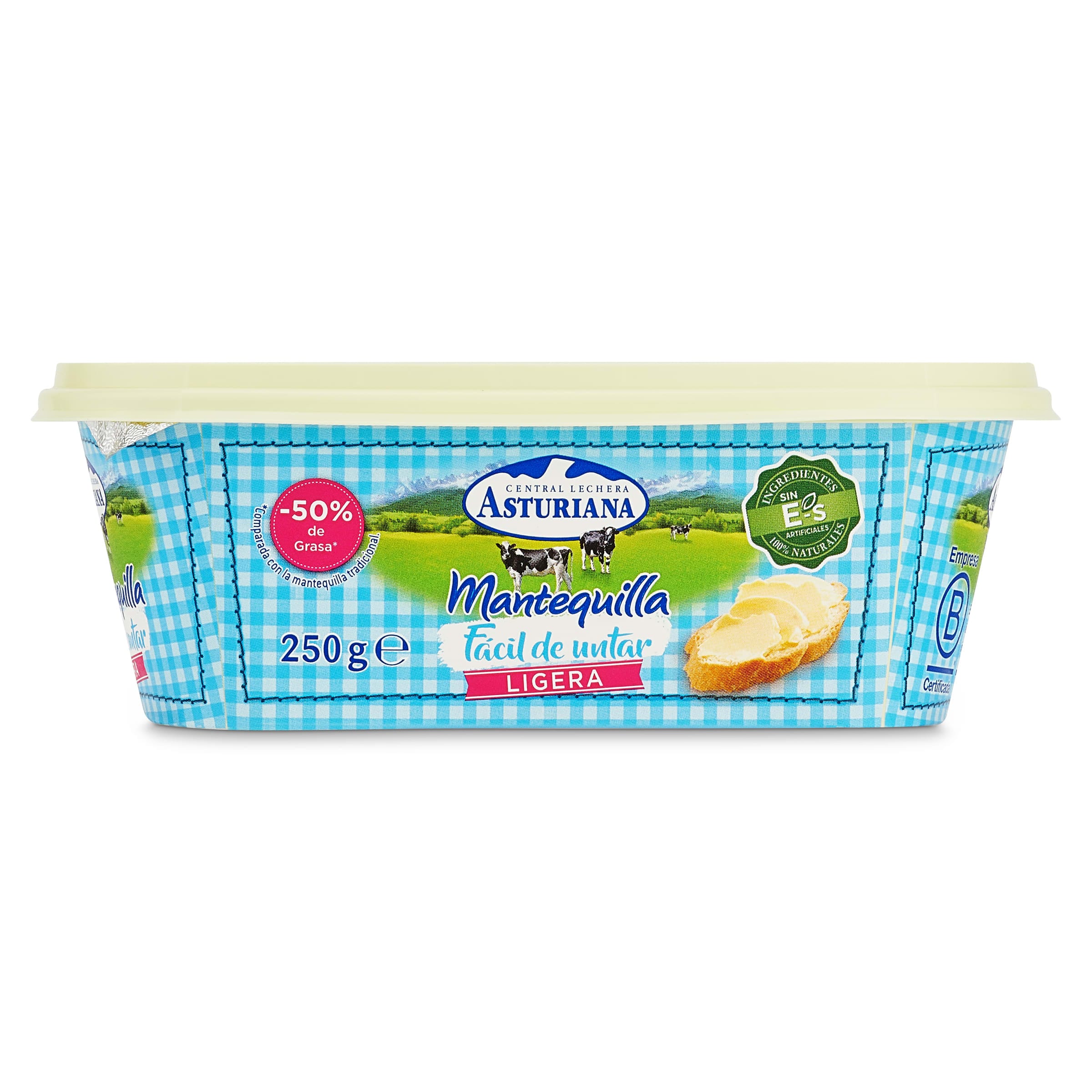 Mantequilla ligera fácil de untar Asturiana 250 g