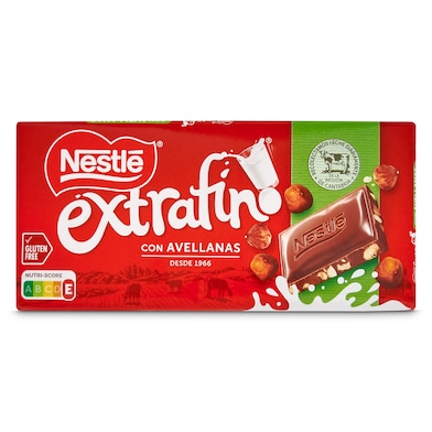 Chocolate con leche y avellanas Nestlé Extrafino 123 g-0
