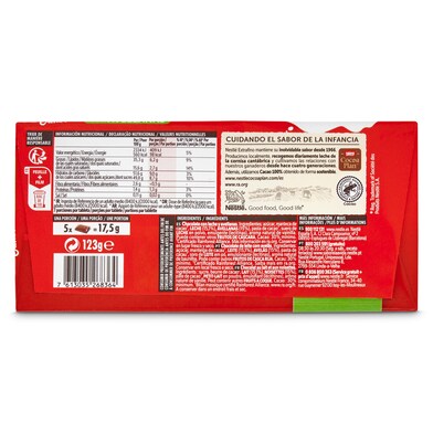 Chocolate con leche y avellanas Nestlé Extrafino 123 g-1 Chocolate con leche y avellanas Nestlé Extrafino 123 g-1