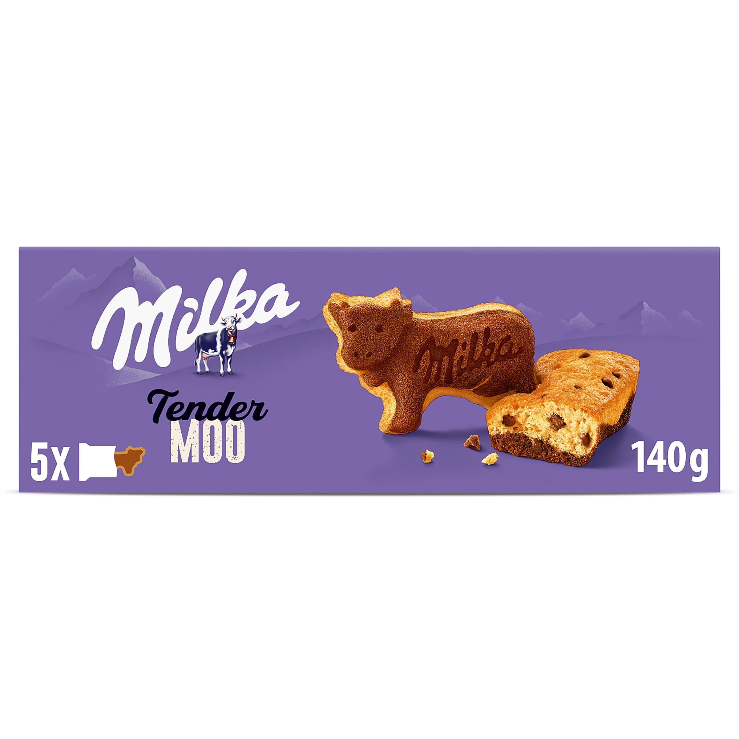 Bizcocho con pepitas de chocolate tender moo Milka 140 g