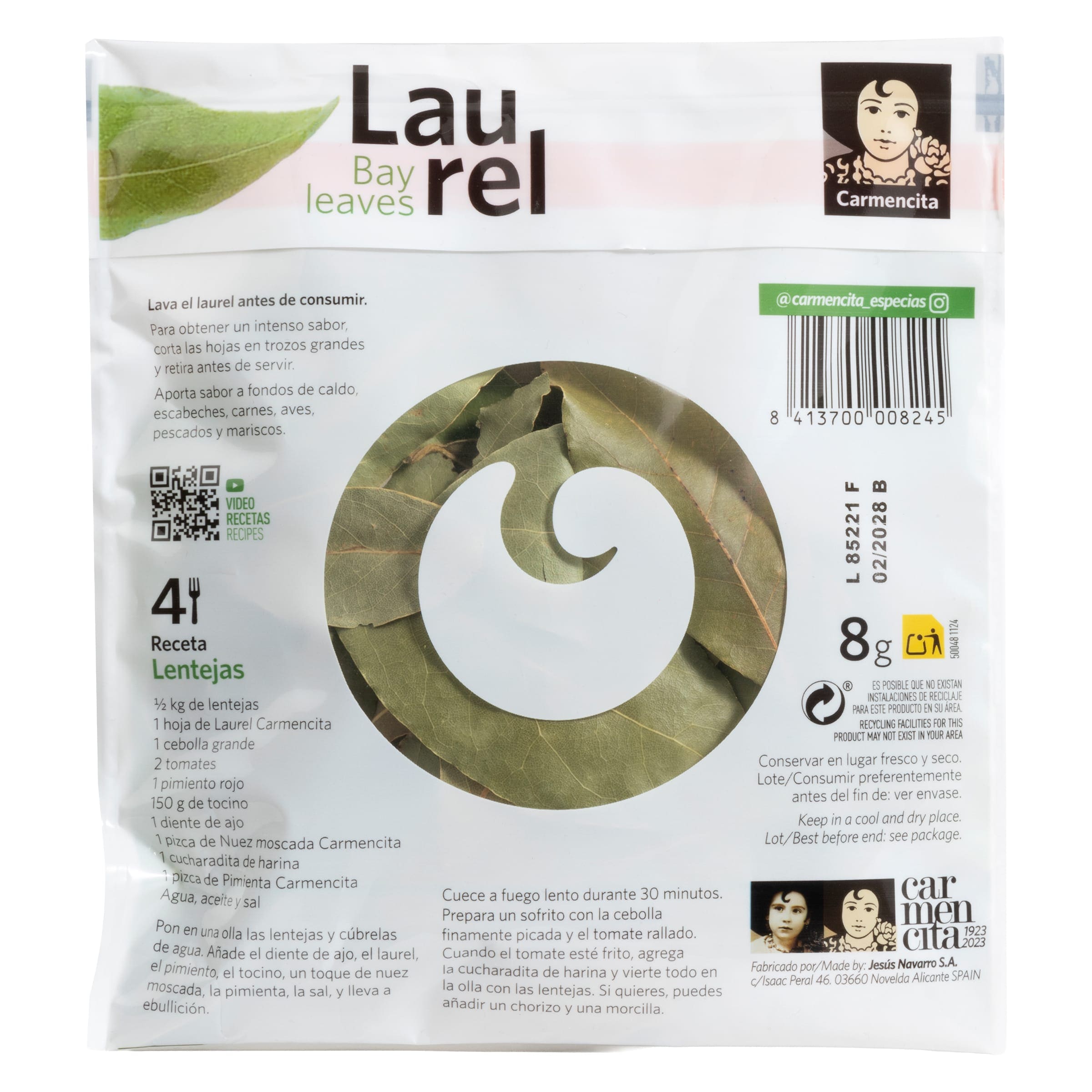 Hojas de laurel Carmencita 8 g