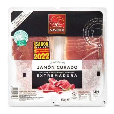 Jamón curado medias lonchas Navidul sobre 138 g-0