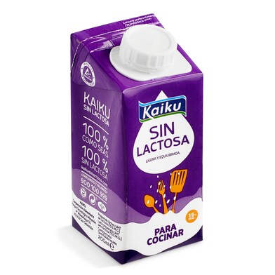 Nata para cocinar sin lactosa Kaiku brik 200 ml-0