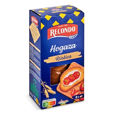 Pan tostado hogaza rústica Recondo caja 240 g-0