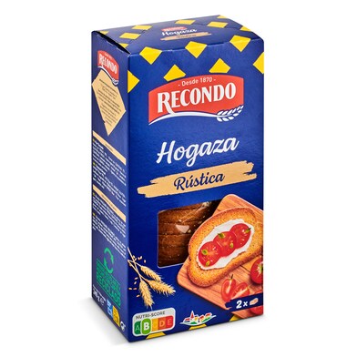 Pan tostado hogaza rústica Recondo caja 240 g-0