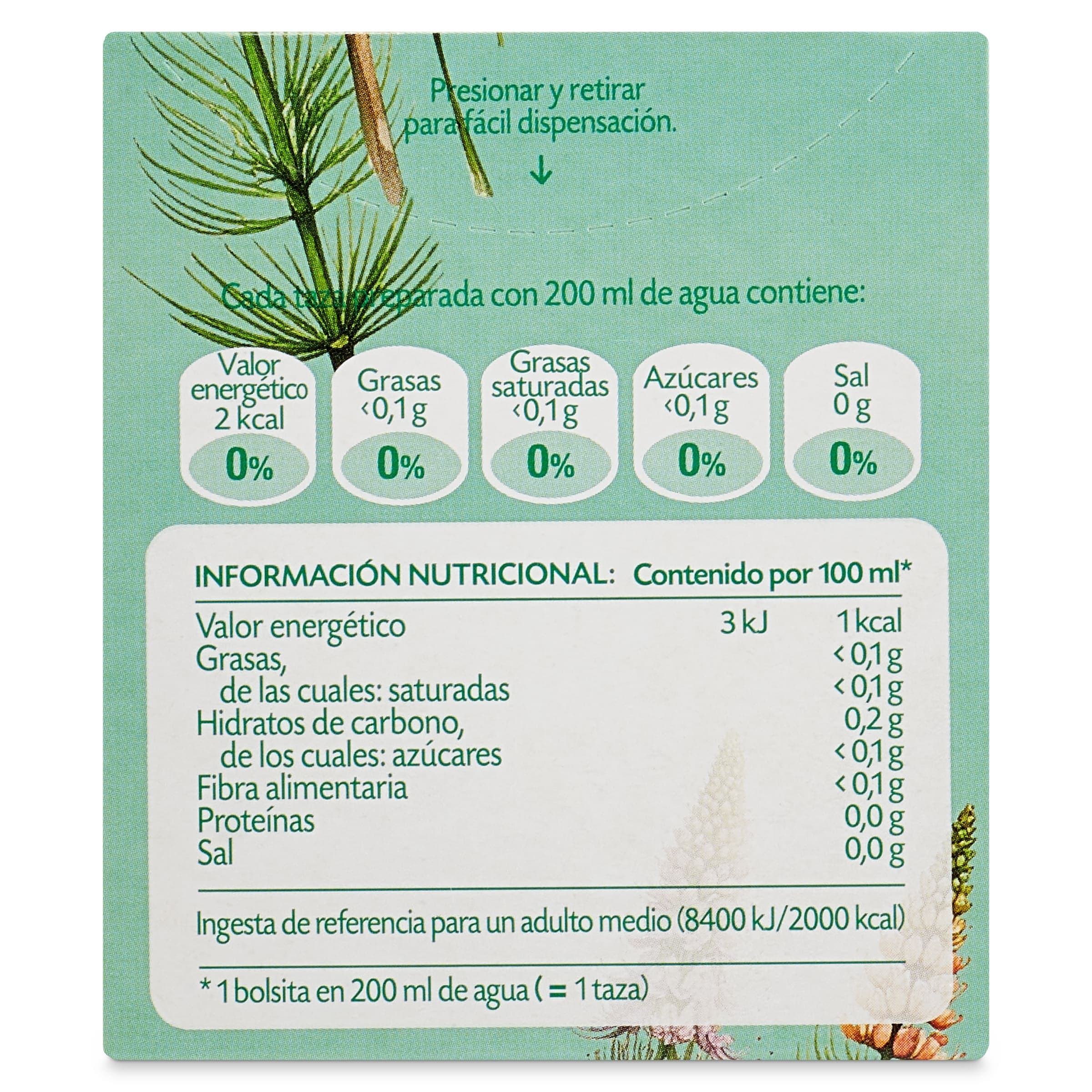Infusión de cola de caballo Pompadour 20 unidades