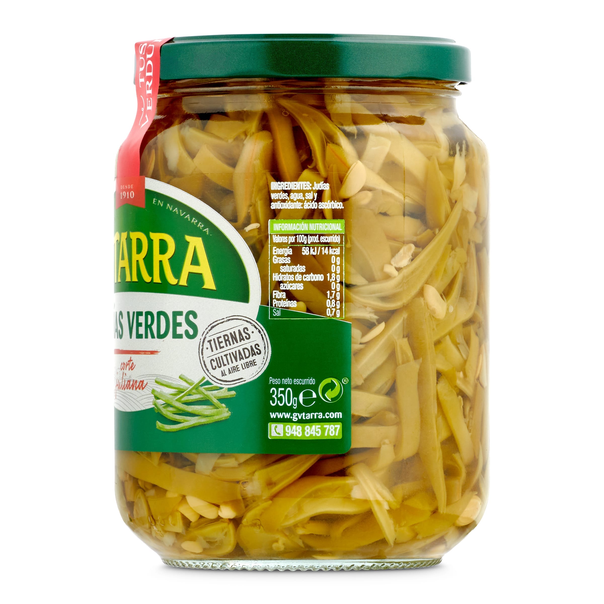Judías verdes cortadas en tiras Gvtarra 350 g