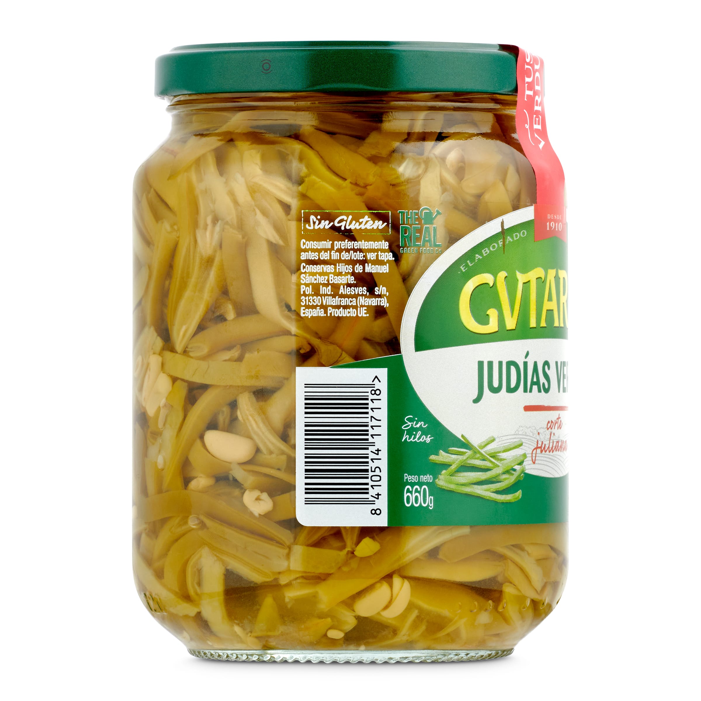 Judías verdes cortadas en tiras Gvtarra 350 g