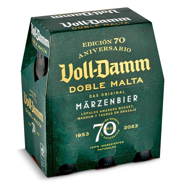 Cerveza Doble Malta Voll-Damm Pack 6 Botellas 25 Cl.
