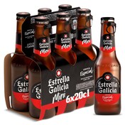 Cerveza especial Estrella Galicia botella 6 x 20 cl